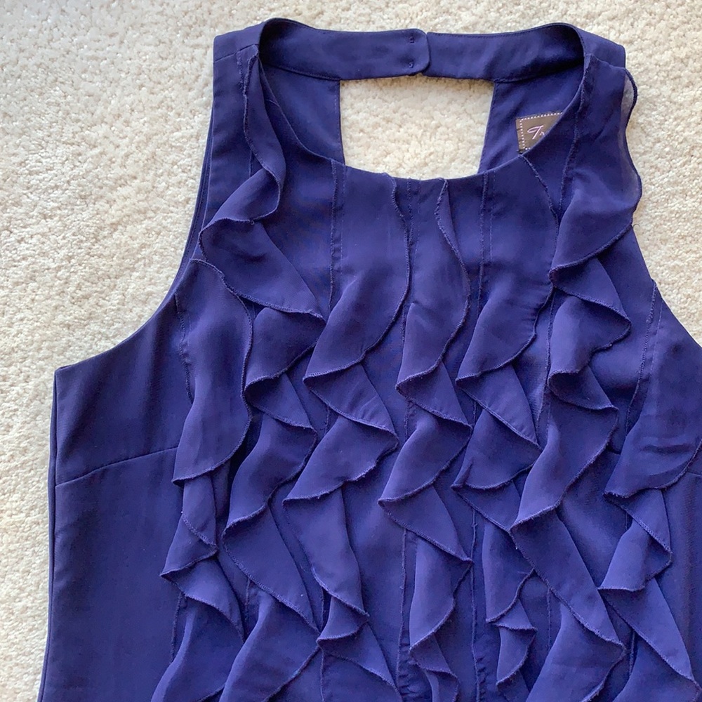 Trulli Ruffled Tank Keyhole Blouse - Picture 3 of 10